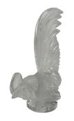 LALIQUE - FRENCH CRYSTAL GLASS COCKEREL FIGURINE