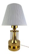 ITALIAN VINTAGE LATE 20TH CENTURY GLASS & GILT METAL LIGHTHOUSE TABLE LAMP
