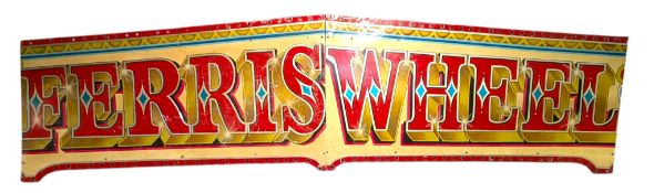 LARGE TW-PART FERRIS WHEEL FAIRGROUND ALUMINIUM SIGN