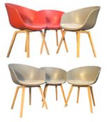 HAY, HEE WELLING - ABOUT A CHAIR AAC22 - SIX CONTEMPORARY MINIMALIST DINING CHAIRS