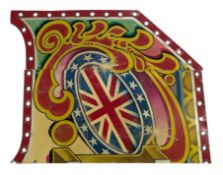 VINTAGE 20TH CENTURY FAIRGROUND TWO-PART PAINTED SIGN