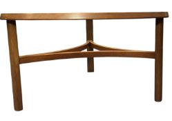 NATHAN FURNITURE - RETRO MID CENTURY TEAK & GLASS OCCASIONAL COFFEE TABLE