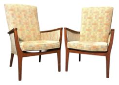 PARKER KNOLL - PAIR OF MID CENTURY ARMCHAIRS