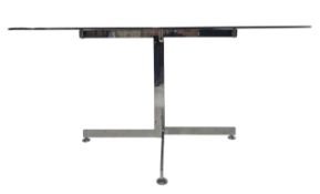 PIEFF - MID CENTURY 1970S SMOKED GLASS DINING TABLE