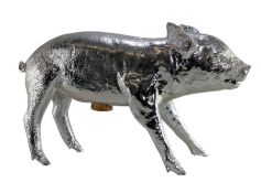 HARRY ALLEN - REALITY AREAWARE - CONTEMPORARY CHROME PERSPECT PIGLET MONEY BOX