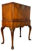 QUEEN ANNE REVIVAL WALNUT COCKTAIL CABINET