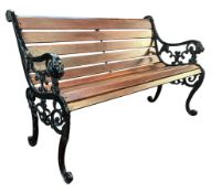 19TH CENTURY VICTORIAN CAST IRON GARDEN BENCH