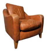 MARKS & SPENCER - MODERN DESIGNER LEATHER ARMCHAIR