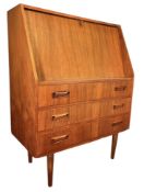 GUNNAR NIELSEN X TIBERGAARD - DANISH 1960S TEAK BUREAU SECRETAIRE