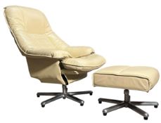 SKOGHAUG INDUSTRIES - NORWEGIAN DESIGNER SWIVEL LOUNGE ARMCHAIR