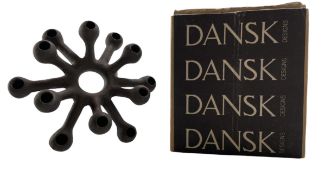 DANSK DESIGNS - RETRO MID CENTURY 1960S CAST IRON TINY TAPER CANDLESTICK