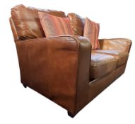 MARKS & SPENCER - MODERN DESIGNER LEATHER SOFA