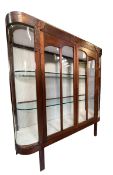EARLY 20TH CENTURY ART DECO OAK DISPLAY CABINET