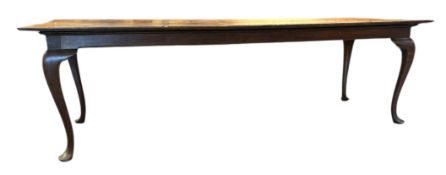 IMPRESSIVE GEORGE III 18TH CENTURY OAK REFECTORY DINING TABLE