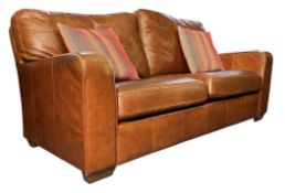 MARKS & SPENCER - MODERN DESIGNER LEATHER SOFA