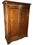 BRIGITTE FORESTIER - MODERN DESIGNER CHERRY WOOD DOUBLE DOOR WARDROBE