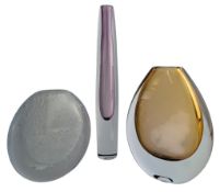 NYLUND & STROMBERG FOR STROMBERG - THREE SWEDISH GLASS VASES