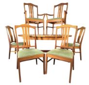 NATHAN - TEAK EXTENDING DINING TABLE AND SIX CHAIRS