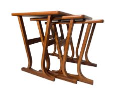 PARKER KNOLL - TEAK NEST OF TABLES / NESTING TABLES