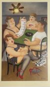 BERYL COOK (1926-2008) - STRIP POKER - PRINT ON PAPER
