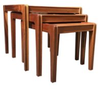 REMPLOY - MID CENTURY TEAK NEST OF TABLES