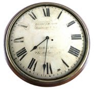 LARGE 19TH CENTURY WELSH MAHOGANY CASED WALL CLOCK