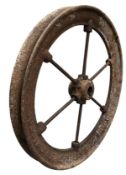 GARDINER, SONS & CO, BRISTOL - 19TH CENTURY CAST IRON INDUSTRIAL WHEEL