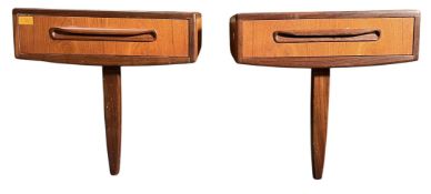 WILKINS FOR G PLAN - FRESCO RANGE - PAIR OF TEAK BEDSIDES