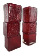 IN THE STYLE OF BAXTER FOR WHITEFRIARS - TWO DRUNKEN BRICKLAYER'S VASES