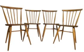 ERCOL - MODEL 737 - SCARCE SET OF 1980S STICKBACK DINING CHAIRS