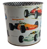 WORCESTER WARE - 1960S RACE CAR METAL BIN