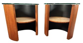 R.A. ASSOCIATES - LUNAR - PAIR OF 20TH CENTURY SIDE TABLES