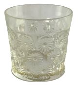 LALIQUE - 20TH CENTURY SIGNED DAISY DRINKING GLASS / TUMBLER