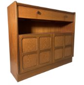 NATHAN -SQUARES PATTERN - TEAK BOOKCASE CABINET