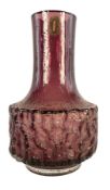 GEOFFREY BAXTER FOR WHITEFRIARS - NO. 9818 - MALLET GLASS VASE IN AUBERGINE