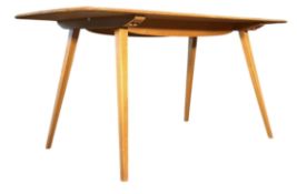 ERCOL - PLANK - MID CENTURY BEECH & ELM WINDSOR DINING TABLE