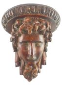 20TH CENTURY HEAVY RESIN CORBEL WALL SHELF / BRACKET