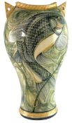 ADRIAN BROUGH (1962) - LARGE STUDIO POTTERY VASE OF OVIFORM SHAPE