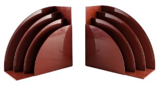 TERENCE CONRAN X HABITAT - CRAYONNE - PAIR OF CIRCA 1970S PLASTIC RECORDS RACKS