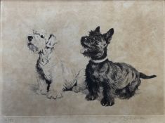 CECIL ALDIN R.B.A (BRITISH, 1870-1935) - WHAT ABOUT A WALKIE - DRY POINT ETCHING