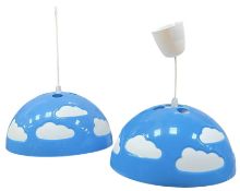 HENRICK PREUTZ X IKEA - SKOJIG - PAIR OF 1990S PLASTIC CLOUDS CEILING PENDANT LIGHTS