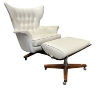 PAUL CONTI FOR G PLAN - BLOFELD MODEL 6250 - MID CENTURY ARMCHAIR & FOOTSTOOL