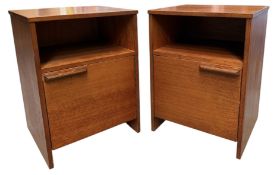 PAIR OF MID CENTURY TEAK BEDSIDE TABLE / NIGHTSTANDS