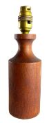 RETRO 20TH CENTURY DANISH SOLID TEAK TABLE LAMP LIGHT