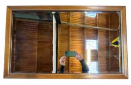 EARLY 20TH CENTURY OAK FRAMED HANGING MIRROR