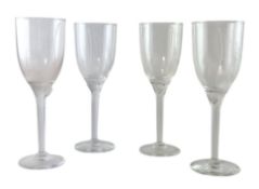 RENE LALIQUE - SET OF FOUR CRYSTAL 'ANGE' CHAMPAGNE FLUTES