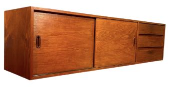 MID CENTURY DANISH DESIGNER TEAK FLOATING SIDEBOARD