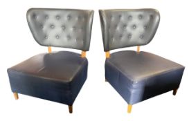 PAIR OF CUSTOM-MADE DESIGNER EASY LOUNGE CHAIRS