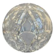 EARLY 20TH CENTURY ART DECO HEAVY CUT GLASS THEATER LIGHT SHADE