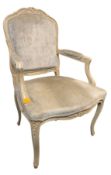 18TH CENTURY STYLE FRENCH MANNER FAUTEUIL ARMCHAIR